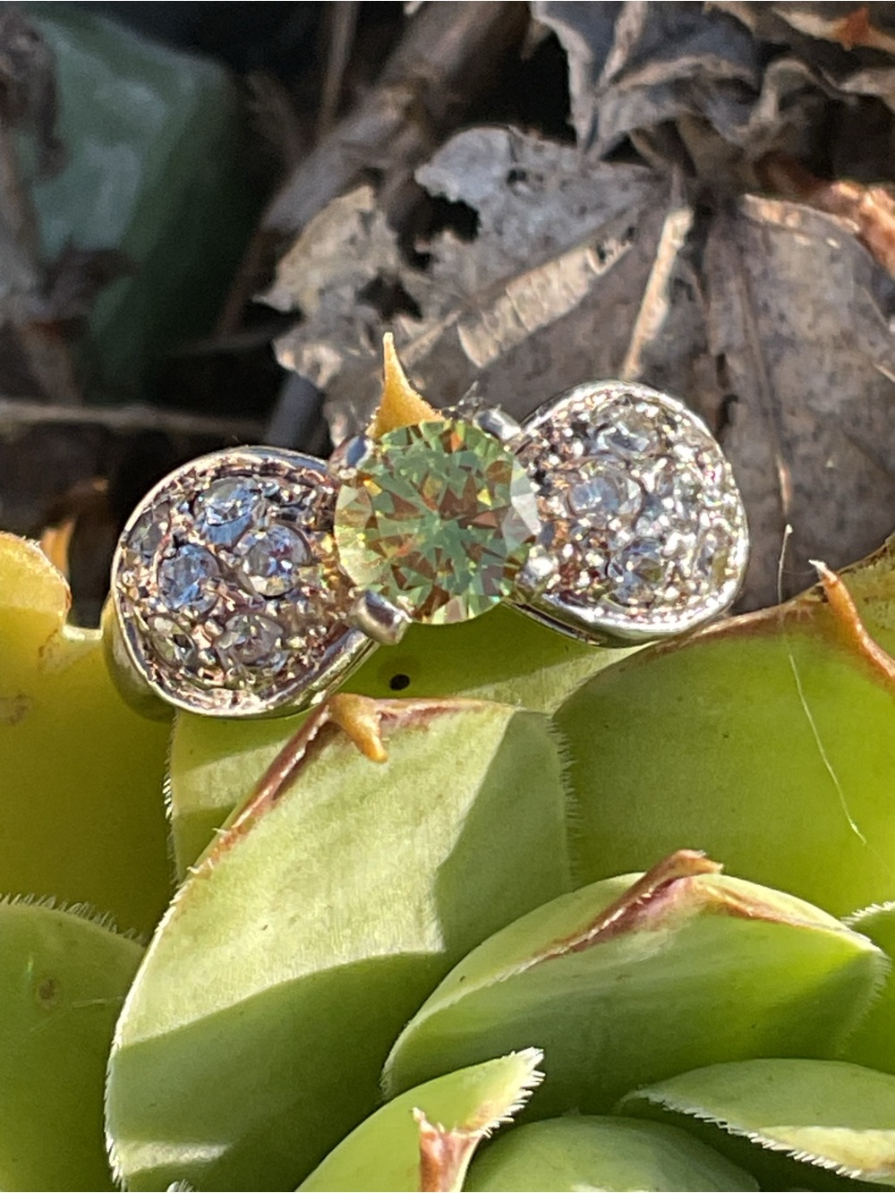 Vintage Style Yellow Sapphire Ring 7
